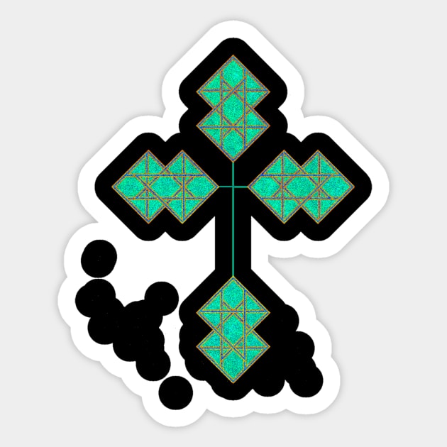 Cross Sticker by razorcitywriter